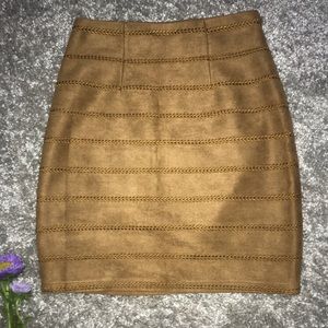 SOLD // Missguided Khaki Suede Skirt